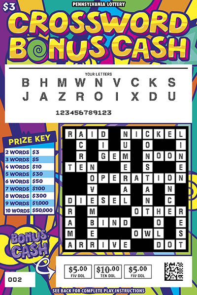 Crossword Bonus Cash