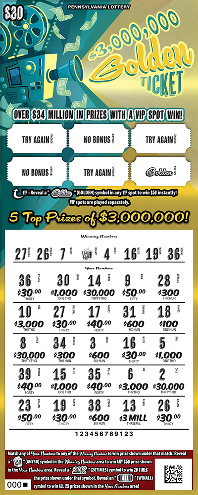 $3,000,000 Golden Ticket