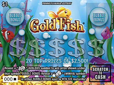 GOLD FISH® (PA‑1783) scratch-off from Pennsylvania Lottery