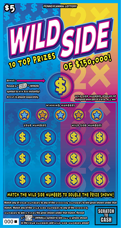 WILD SIDE scratch-off ticket