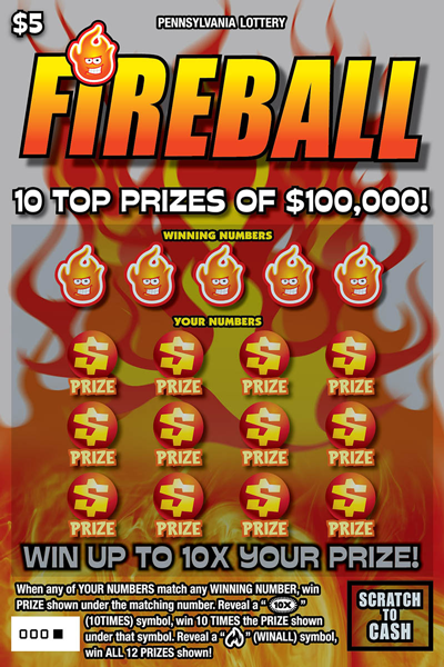 Pennsylvania Lottery - Scratch-Offs - Fireball