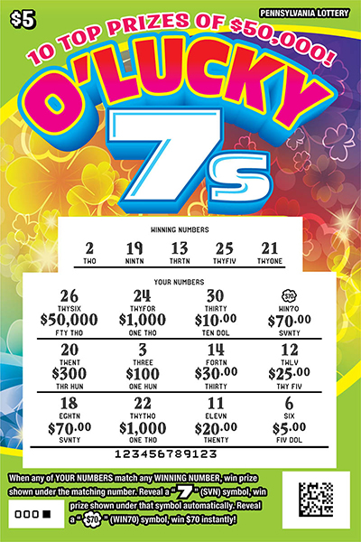 Play PA Lottery Scratch-Offs - O'Lucky 7s