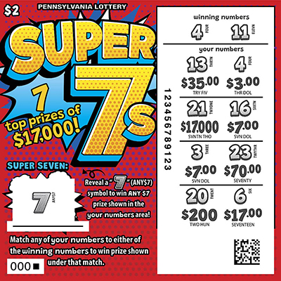 Play PA Lottery Scratch-Offs - Super 7s