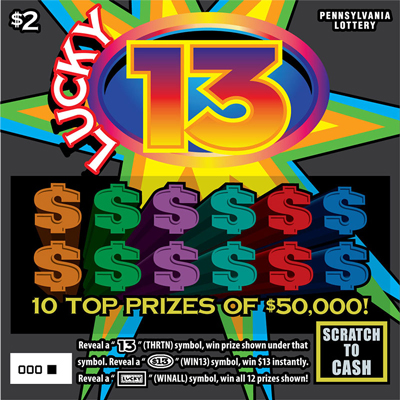 Play PA Lottery Scratch-Offs - Lucky 13