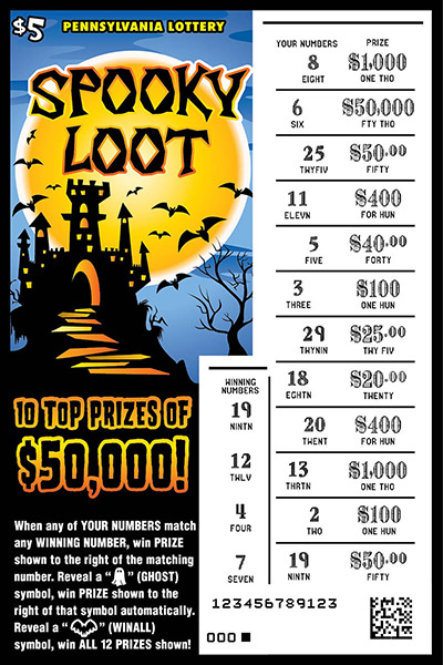 Play PA Lottery Scratch-Offs - Spooky Loot