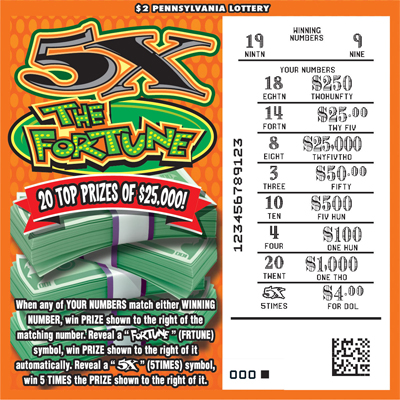 Play PA Lottery Scratch-Offs - 5X The Fortune